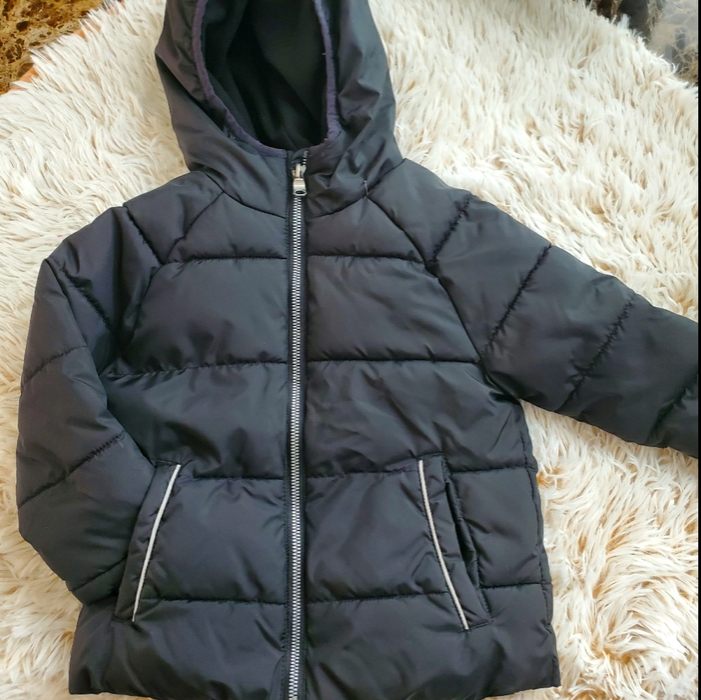 Wonder Nation Black Bubble Quilted Jacket Toddler